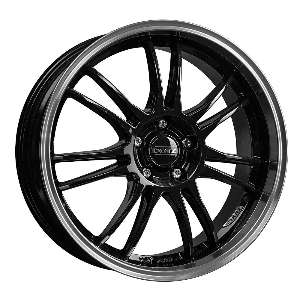 Dotz Shift black polished lip - 7x17 ET38 - LK5/100 ML60.1 - RSU.de