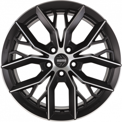 Momo Massimo matt black diamond cut - 8x18 ET48 - LK5/112 ML72.3