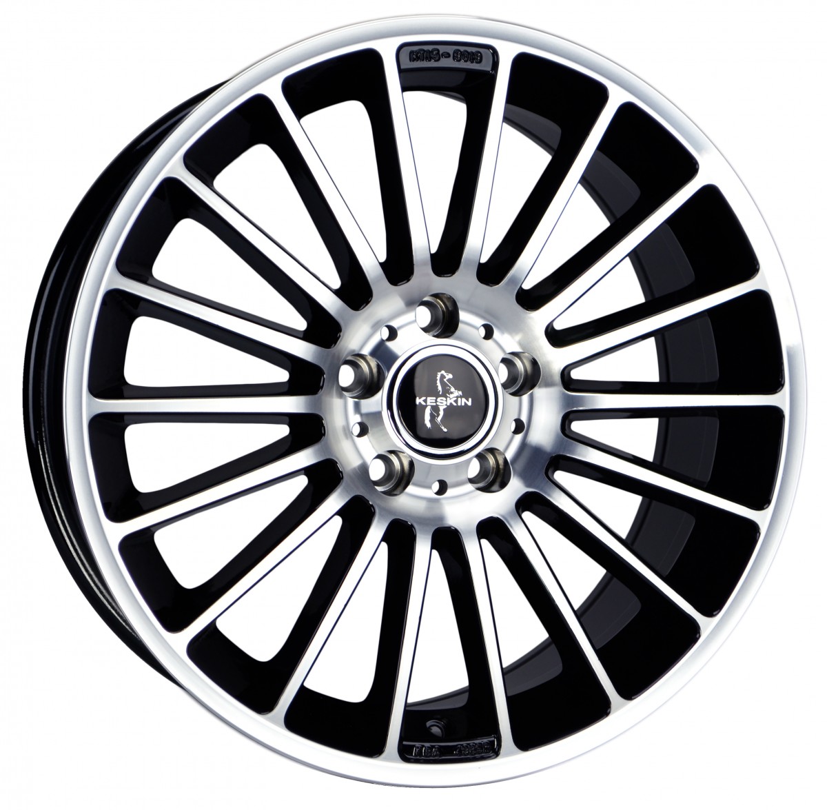 Keskin KT15 Speed black front polish - 8x18 ET45 - LK5/112 ML66.6