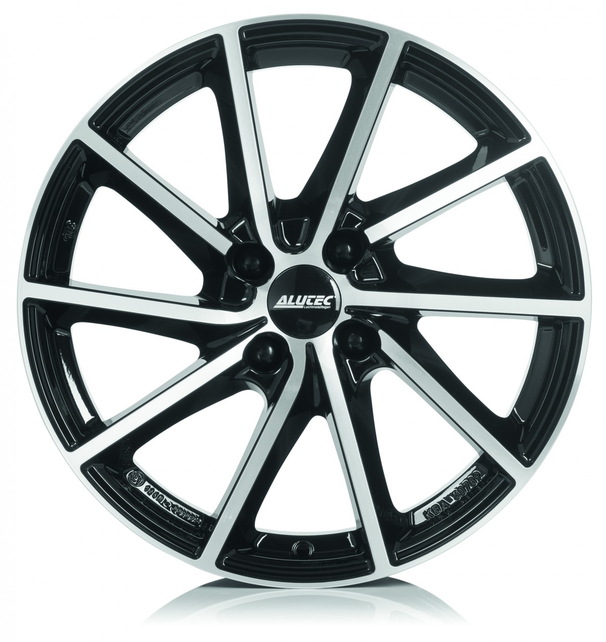 Alutec Singa diamant-schwarz frontpoliert - 6x16 ET43 - LK4/100  