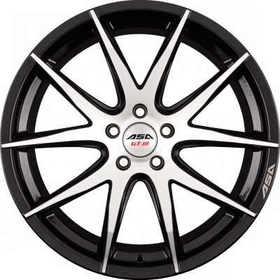 ASA GT3 schwarz-glanz frontpoliert - 9x20 ET35 - LK5/120 ML74.1